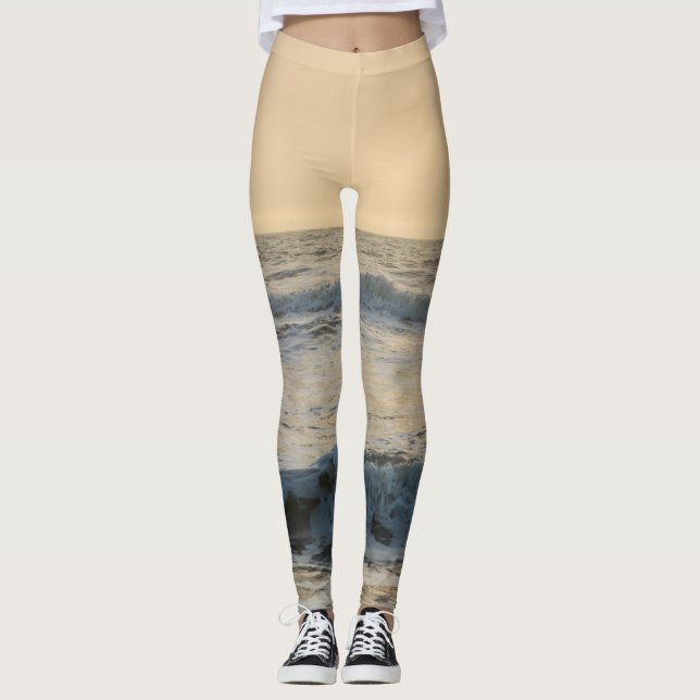 Cocoa Beach Paddleboarding Leggings (Vorderseite)