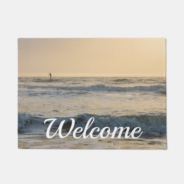 Cocoa Beach Paddleboarding Welcome Doormat Fußmatte (Vorderseite)