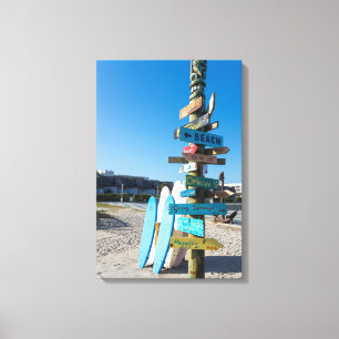 Cocoa Beach Tiki Totem Leinwanddruck