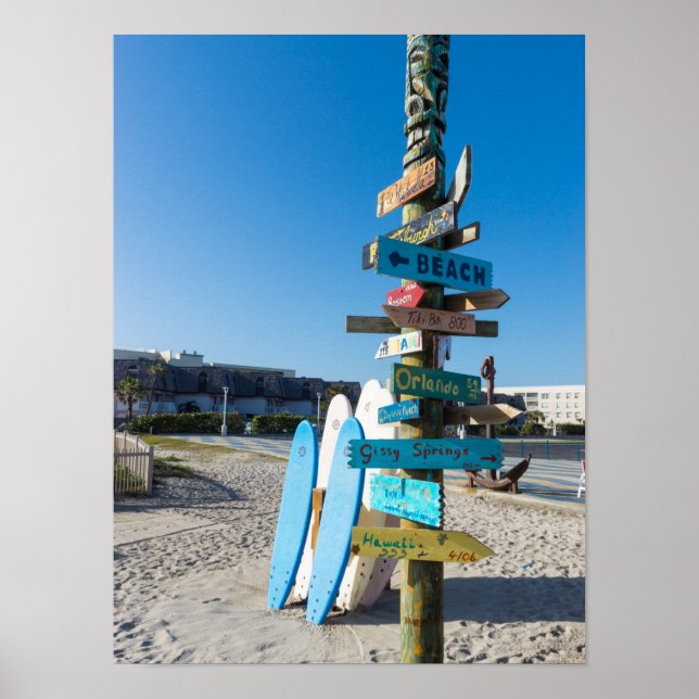 Cocoa Beach Tiki Totem Poster (Vorne)