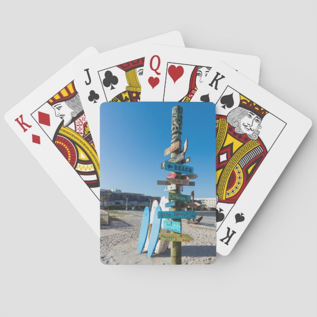 Cocoa Beach Tiki Totem Spielkarten (Rückseite)
