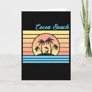 Cocoa Beach Urlaub 80er Pastell Reise Ferien So Karte