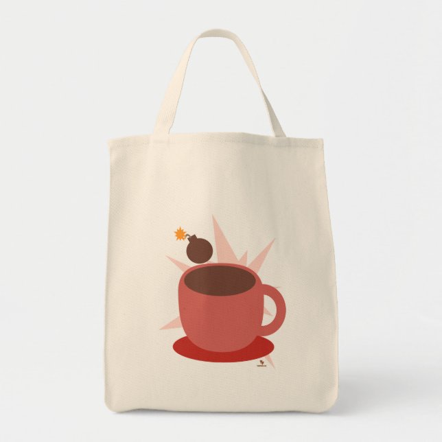 Cocoa Bomb Hot Chocolate Funny Toon Tragetasche (Vorne)