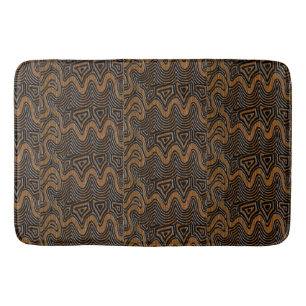 Cocoa-Braun geometrischer Kuba-Stoff Badematte