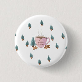 Cocoa, Cookies & Calm – Pastel Christmas CoT-Shirt Button