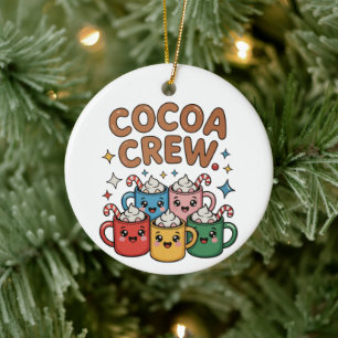 Cocoa Crew Heiße Schokolade Kawaii Weihnachten Xma Keramik Ornament
