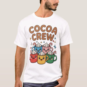 Cocoa Crew Heiße Schokolade Kawaii Weihnachten Xma T-Shirt