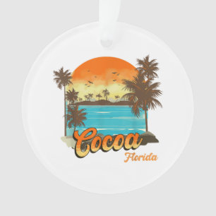 Cocoa Florida Beach Vacances été Palm Sunset