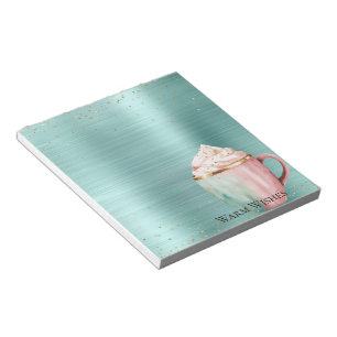 Cocoa Gold Pink Mint wünscht Confetti Sparkone Notizblock