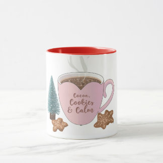 Cocoa, Kekse & Ruhe – Pastel-Weihnachts-T-Shirt Tasse
