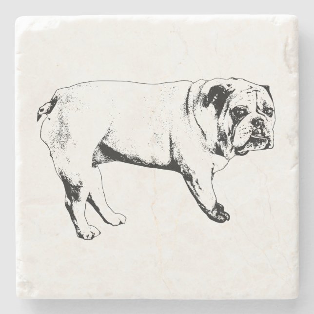 Cocoa Night Bulldog Untersetzer (Vorderseite)