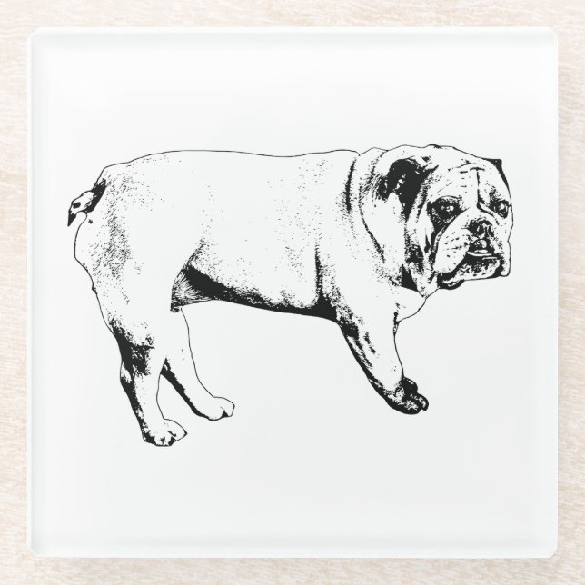 Cocoa Night Bulldog Untersetzer (Vorderseite)