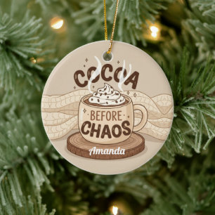 Cocoa vor dem Chaos Lustiger Weihnachts-Schmuck Keramik Ornament