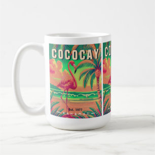 CocoCay Bahamas Retro Flamingo Souvenir 1950er Jah Kaffeetasse