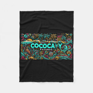 Cococay Beach Bahamas Reisen Sommerurlaub Familien Fleecedecke