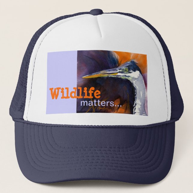 Cocoi Heron Hat Truckerkappe (Vorderseite)