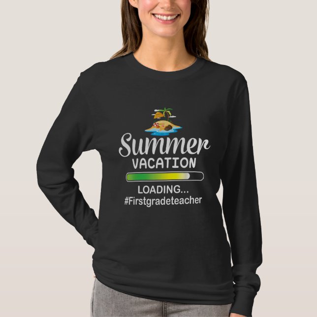 Coconut At Beach Summer Vacation Loading First Gra T-Shirt (Vorderseite)