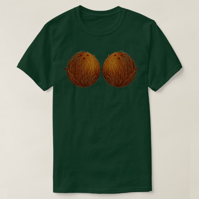 Coconut Bra Funny Summer Beach Fake Brassiere Pun T-Shirt (Design vorne)