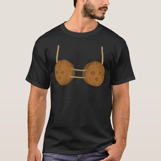 Coconut Bra Halloween Kostüm Luau Coconut Bra T-Shirt (Vorderseite)