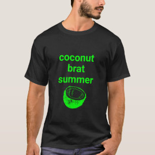 Coconut braune Sommer lustig cool Neon grün schwar T-Shirt