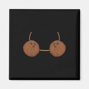 Coconut Brust Kostüm Niedlich leicht Essen Hallowe Magnet