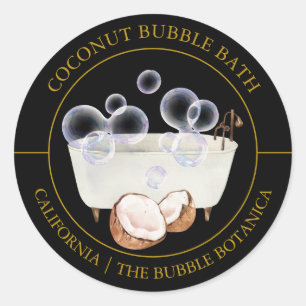 Coconut-Bubble-Marke Runder Aufkleber