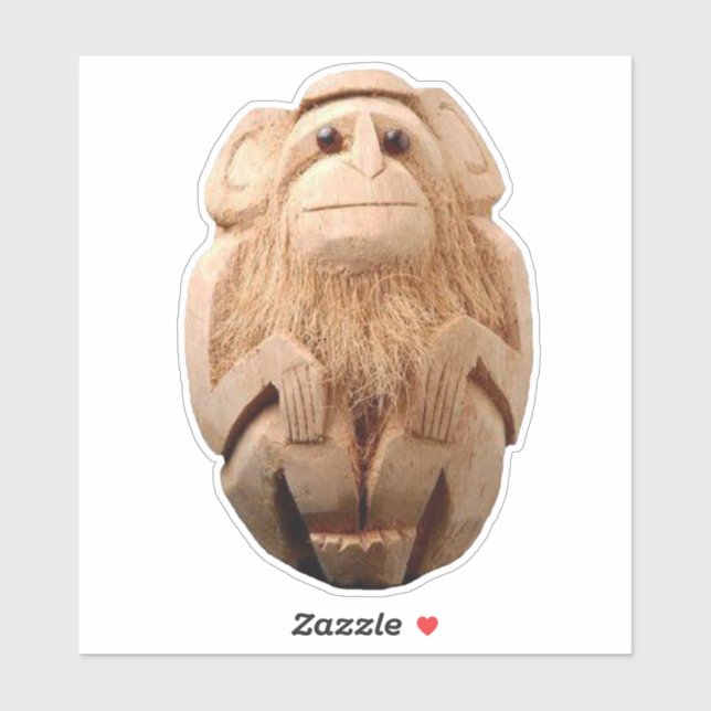 Coconut Monkey Sticker (Blatt)