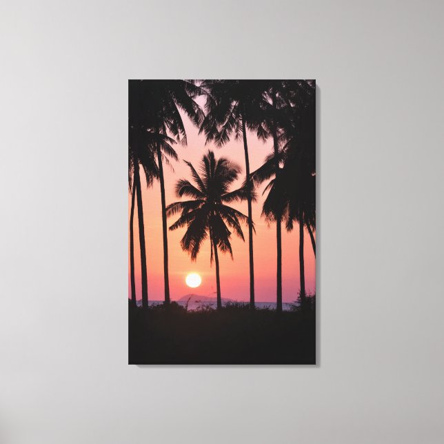 Coconut Palm Tree Landschaft Leinwanddruck (Vorderseite)