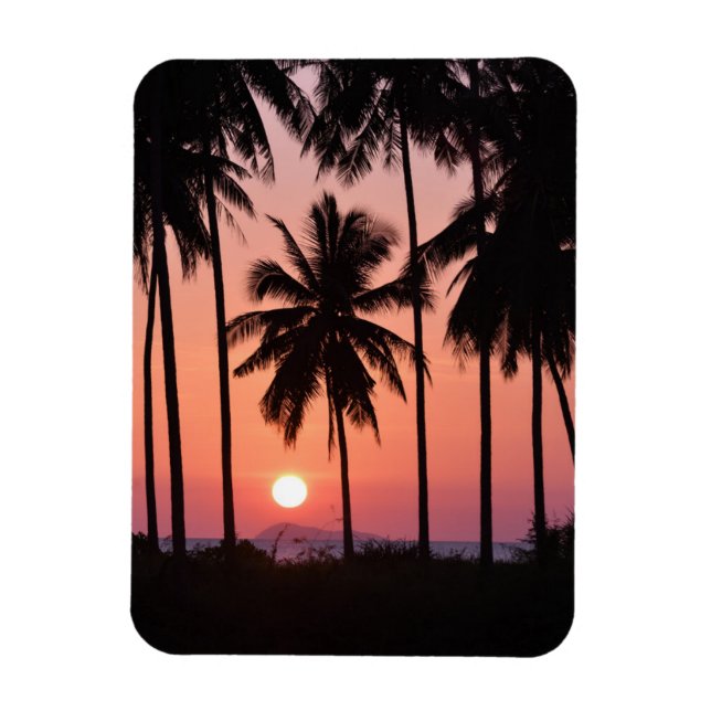 Coconut Palm Tree Landschaft Magnet (Vertikal)