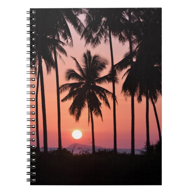 Coconut Palm Tree Landschaft Notizblock (Vorderseite)