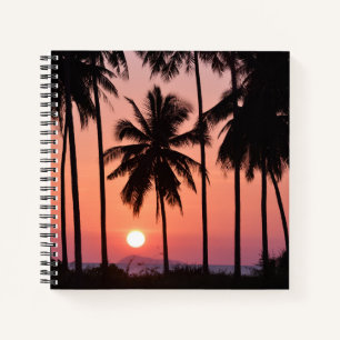 Coconut Palm Tree Landschaft Notizbuch