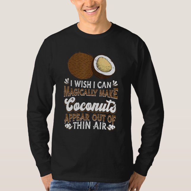 Coconut Palm Tree Summer Beach Tropical Frucht Coc T-Shirt (Vorderseite)