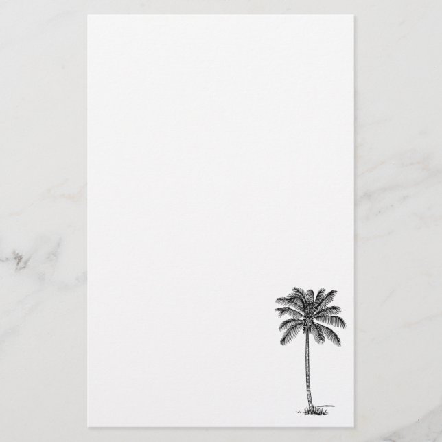 Coconut Palm Tree Tropical Beach Thema Briefpapier (Vorderseite)