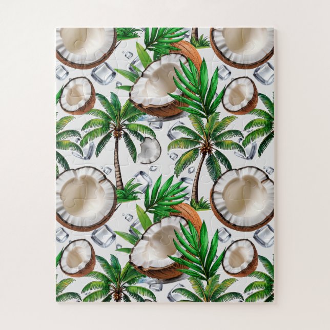Coconut Palm Tree tropisches Muster (Vertikal)