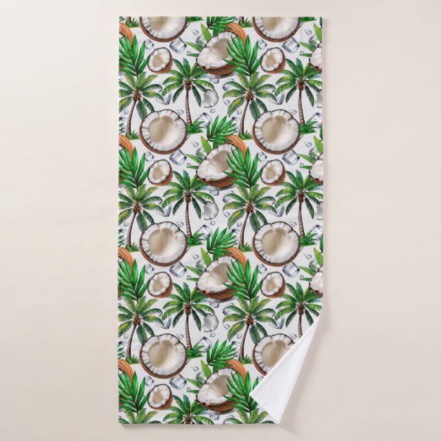 Coconut Palm Tree tropisches Muster Badehandtuch (Badehandtuch)