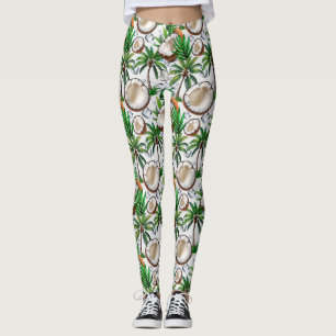 Coconut Palm Tree tropisches Muster Leggings