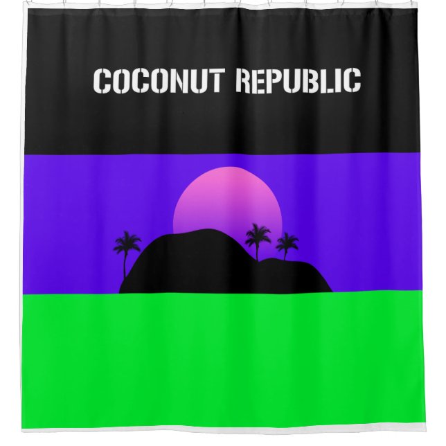Coconut Republic Design No.2803 Duschvorhang (Vorderseite)