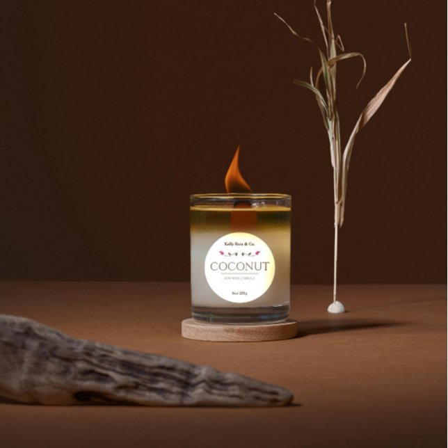 Coconut Scent Candle Label Aufkleber (Von Creator hochgeladen)