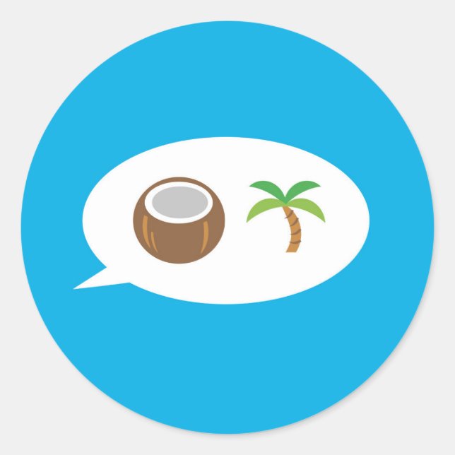 Coconut Tree — Harris 2024 Runder Aufkleber (Vorderseite)
