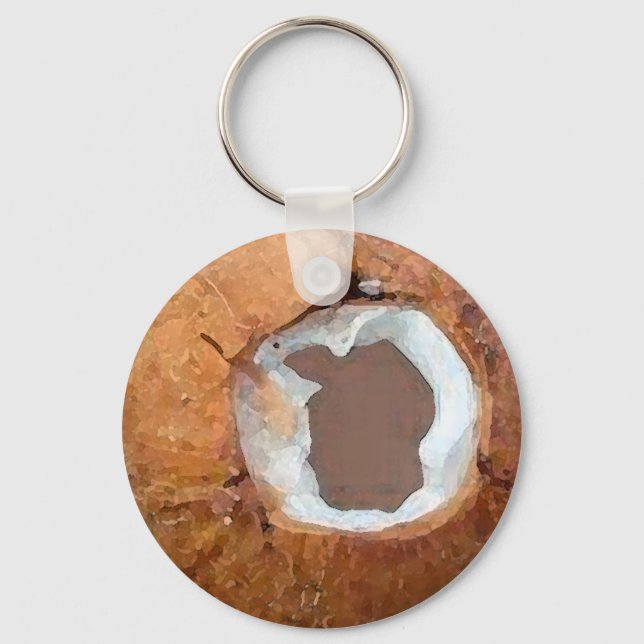 Coconut Watercolor - Schlüsselkette Schlüsselanhänger (Vorderseite)