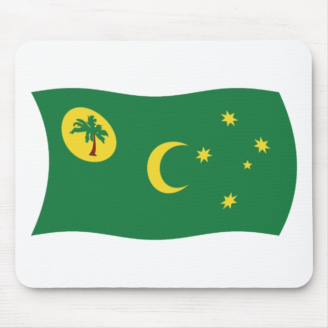 Cocos-Inseln-Flagge-Mauspad Mousepad (Vorne)
