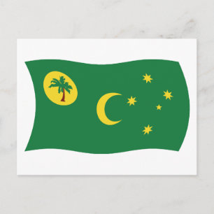 Cocos-Inseln Flagge Postkarte