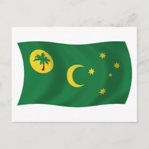 Cocos-Inseln Flagge Postkarte