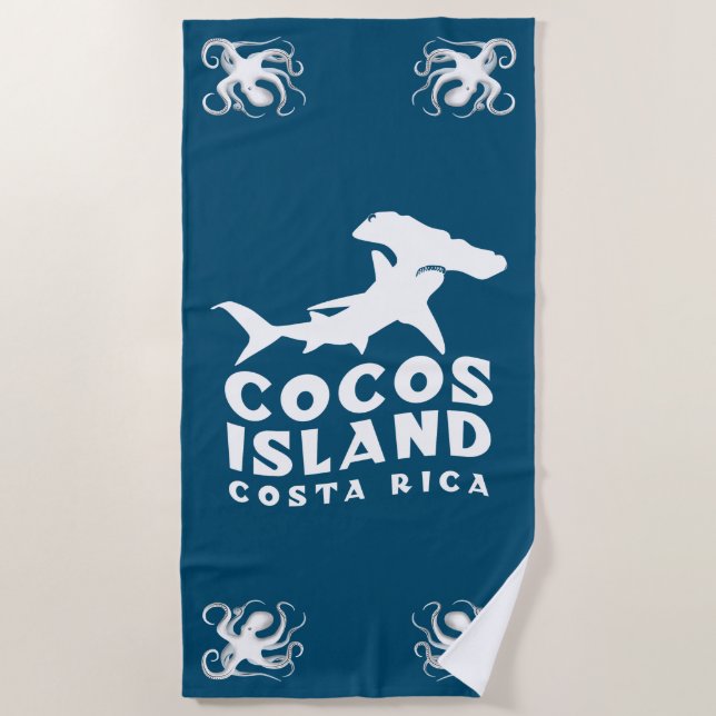 Cocos Island Costa Rica Hammerhead Shark Diving Strandtuch (Vorderseite)