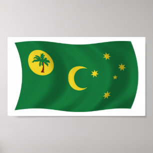 Cocos Islands Flag Poster Print