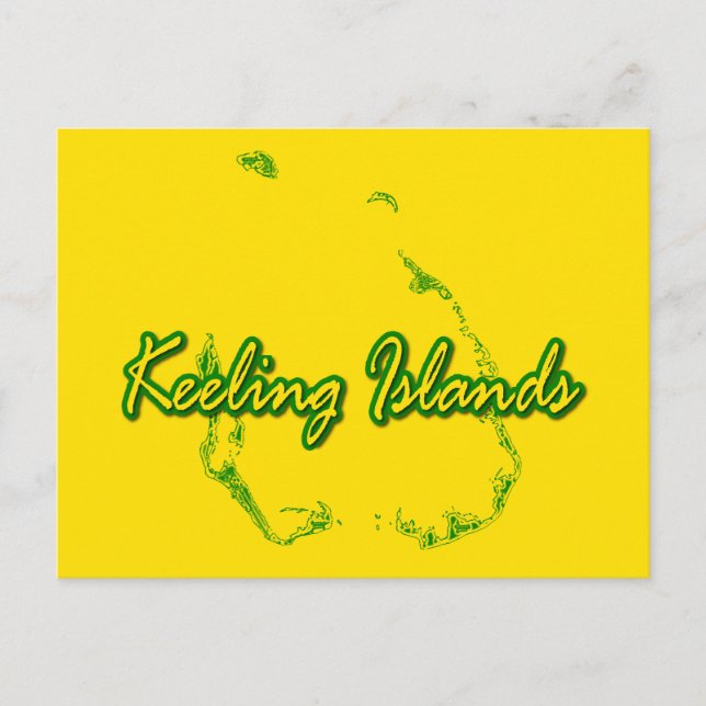 Cocos (Keeling-Inseln) Postkarte (Vorderseite)