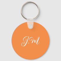 Coctail-Party Orangefarbene Monogramm-Initialen