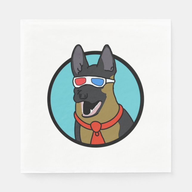 CoD German Shepherd Ich habe keine Ahnung, was ich Serviette (Vorderseite)