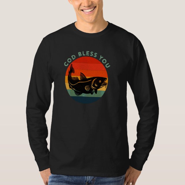 Cod segne Sie Gott Puff Funny Cod Pul T-Shirt (Vorderseite)