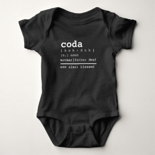 Coda-Baby gesegnete Definition Baby Strampler